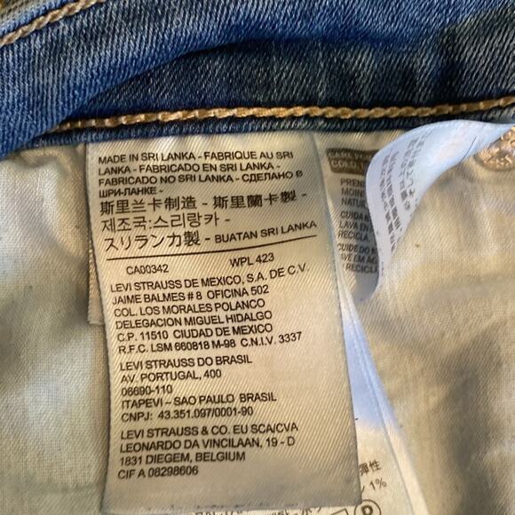 Levi's Women's 711 Skinny Not Now Distressed Mid- Rise Plus Size Jeans Size 18W - Picture 9 of 11